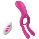 VIBRATOR PENIS SEEVE RING MASÁŽNY TESTIKULÁR PRE PÁRY USB DIAĽKOVÉ