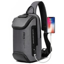 Batoh Bange BG-7082 na jedno rameno, organizér USB proti krádeži, sivý