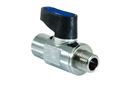 Guľový ventil 1/4'' M/M MICRO modrý - nikel