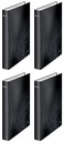 Leitz Wow zakladač 4-krúžkový A4+ 40mm čierny x4