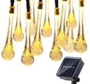 Girlandy Solárne záhradné lampy 50 LED 6M Teplé