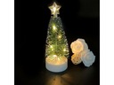 Malý vianočný stromček 13cm + hotové LED GLOW ozdoby