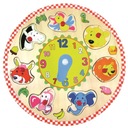 Drevené hodiny s puzzle pre deti.Učíme sa hodiny