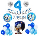 Set of Sonic Balloons Banner 4 Birthday Name