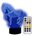 HORSE 3D LED NOČNÁ LAMPA + DIAĽKOVÉ ako darček