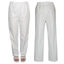 Zdravotné bavlnené nohavice s gumičkou biele 3XL