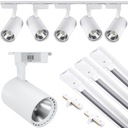 5x LED SVIETIDLÁ S DRÁŽOU NA ZRKADLOVEJ LIŠTIČKE 3m