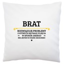 Brat rieši problémy Biely vankúš