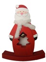 Vianočná figúrka Santa Claus so zvončekom, 17 cm