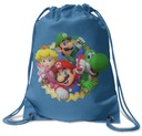 Taška Mario Fantastické PE vzory Oblečenie Topánky Ruksak MODRÁ