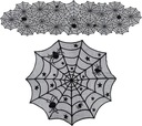 Sada 2 kusov halloweenskych dekorácií obrusov