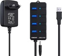 USB hub, 4 USB porty, USB napájanie, VEMONT 3-5GB