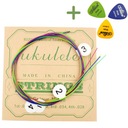FAREBNÉ ŠNÚRKY do UKULELE SET + krompáče, pierka
