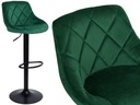 Barová stolička CYDRO BLACK, zelená Velvet