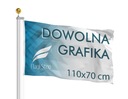 Reklamná vlajka 110x70 cm Firemná potlač Nápis Logo + DIZAJN ZDARMA