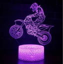 3D LED NOČNÁ LAMPA MOTOKRÓZOVÁ MOTOROVÁ LAMPA 16 FARIEB + DIAĽK