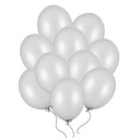 STRIEBORNÉ BALÓNY, kovové, pevné, 27 cm, 12 palcov, 100 ks, na girlandy