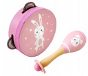 ADAM TOYS Súprava TAMburína a maracas so zajačikmi