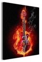 Obraz na plátne Ohnivá horiaca gitara 60x80 cm