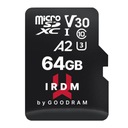 Karta GoodRam IRDM MicroSDXC 64 GB Class 10 UHS-I/U3 A2 V30 IR-M2AA-0640R12