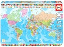 Educa Puzzle 1500 Politická mapa sveta