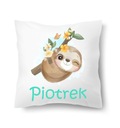 Vankúšik s názvom sladký leňochod + meno dieťaťa