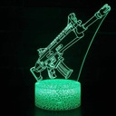 3D LED LAMPA PUŠKA VOJENSKÉ ZBRANE BOJOVNÁ LAMPA 16 FARIEB