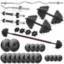 Činka s činkami na cvičenie bench press.40kg set do domácej posilňovne