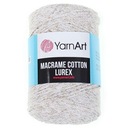 Macrame Cotton Lurex Macram 724 Ecru Gold String