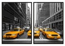 OBRAZOVÉ PLAGÁTY V RÁME 33x43cm Diptych Taxi P761