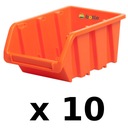 10x Debnička dielenská garáž 80x115x60mm Oranžová