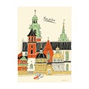 Plagát A4 Krakow Wawelská katedrála