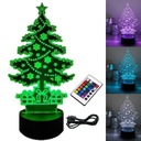 DEKORÁCIA VIANOČNÉHO STROMČEKA 3D LED RGB FARBY DIAĽKOVÉ