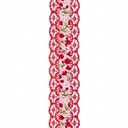 Čipka Rask 2,5 cm/18 m červená čipka