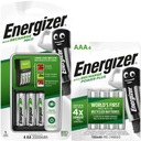 Nabíjačka batérií AA AAA + 4x nabíjateľné batérie R6 + R3