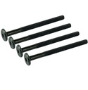 100x metrická skrutka M6 x 80 mm čierna pozinkovaná, skrutka na spojenie nábytku