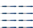 Automatické guľôčkové pero PILOT SUPER GRIP BLUE x8