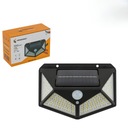 SOLAR NÁSTENNÁ LAMPA 20W/100SMD + SÚMRAK POHYBOVÝ SENZOR ČIERNA VERGIONICKÁ