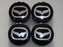 4x Emblémy pre MAZDA 56mm ráfiky, čierne