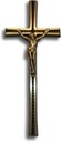 Náhrobný kríž s drážkou a pásikom, vysoký 30 cm