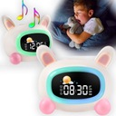 Smart Clock Budík LED Nočná lampa pre deti Králik
