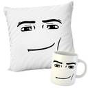 SÚPRAVA HRNKA + VANKÚŠKA MAN FACE ROBLOX MINE FACE