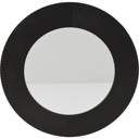 okrúhle nástenné ZRKADLO, v čiernom MDF ráme, hrubý rám Ø 40 cm