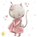 L samolepky na stenu CAT MOUSE HEARTS kvety