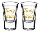 Poháre s rámom 15ml HRUBÉ DNO zlaté Nápis Personalizácia svadobná svadba