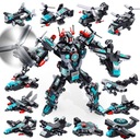 BLOKY TRANSFORMAČNÝ ROBOT 25V1 LIETADLÁ POSTAVKA TRANSFORMÁTORY STEM 577ks