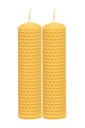 2x Valcovaná sviečka z včelieho vosku 13/3 cm