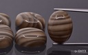 Pruhovaný Flint Cabochon Oval 16x12 mm
