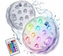 VODEODOLNÉ 10 LED RGB LAMPA DIAĽKOVÝ STOJAN PRE BAZÉNOVÉ AKVÁRIUM
