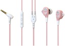 Slúchadlá do uší Buxton PINK, ružové, diaľkové ovládanie, 1,2 m